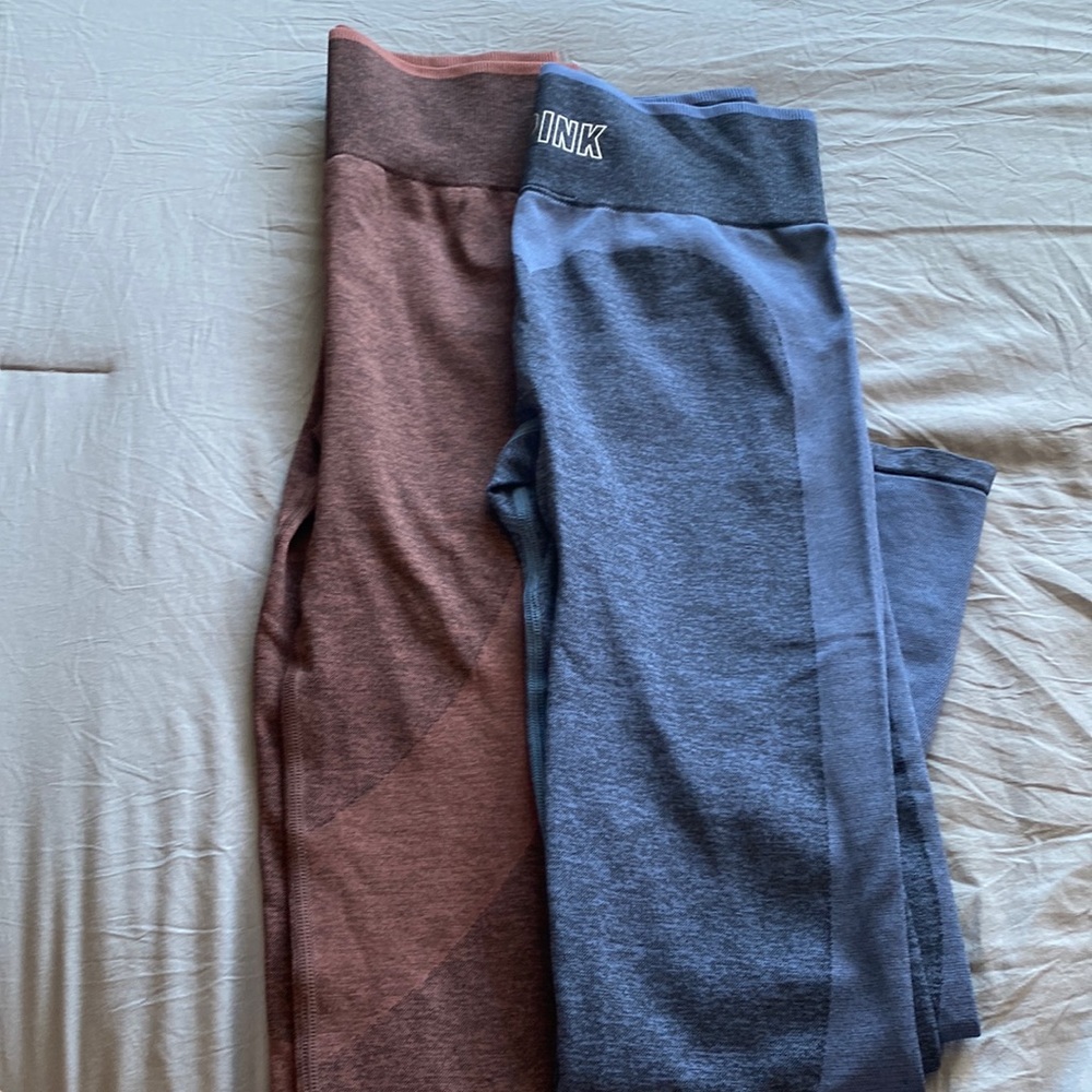 2 pink leggings